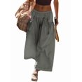 thumbnail image 1 of Women's Wide Leg Fashion Street Style Flared Trousers Pants for Summer Casual Beach Vacation Gray S, 1 of 10