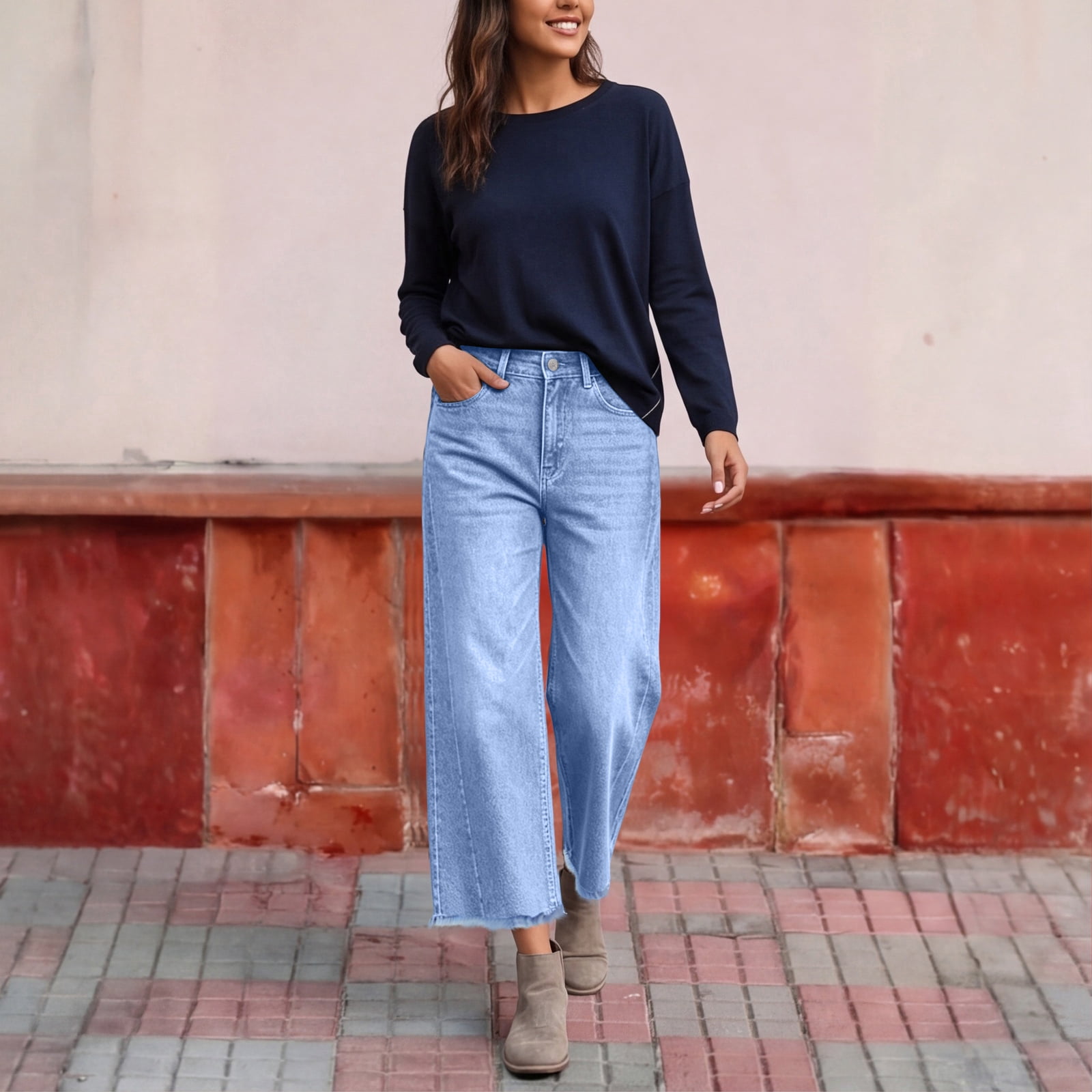 Women's Wide Leg Jeans 2026 Spring Summer High Waisted Baggy