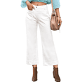 thumbnail image 1 of Women's Wide Leg Jeans Denim Pants Crop Flare Leg Jeans High Waisted Stretchy Straight Leg with Buttoned AnklesTrendy Casual with Pocket, 1 of 6
