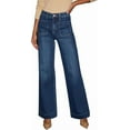 thumbnail image 1 of Women's Wide Leg Jeans High Waisted Straight Leg Stretchy Denim Pants with Pockets, 1 of 7