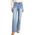 thumbnail image 1 of Women's Wide Leg Jeans High Waisted Stretchy Straight Leg Jeans Loose Trendy Denim Pants with Pocket, 1 of 12