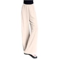 thumbnail image 1 of ZQUUVOU Women's Wide Leg Loose Pants Cozy Yoga Comfy High Waisted Sports Athletic Lounge Pants With Pockets Beige, 1 of 3