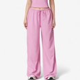 thumbnail image 1 of Women's Wide Leg Lounge Pants with Drawstring Waist and Relaxed Fit for All-Day Comfort - Medium, Pink, 1 of 7