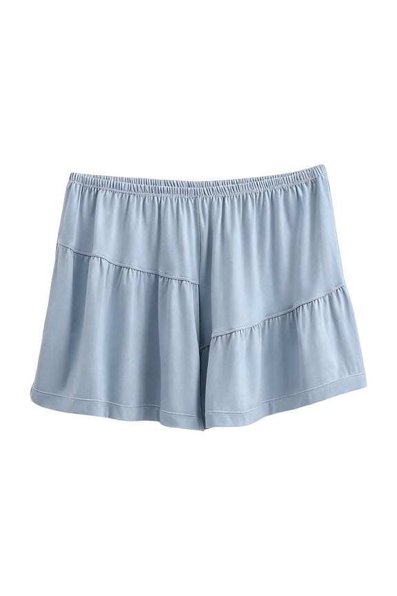 Women's Wide Leg Modal Lounge Shorts Comfy Elastic Waist Summer Loose Pajama Bottoms Sleepwear Shorts