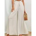 thumbnail image 1 of Women's Wide Leg Palazzo Pants, Flowy Ruffle Solid Pants - Comfortable, Breathable Fabric - For Casual & Formal Occasions - Perfect Gift for Women, 1 of 6