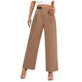 thumbnail image 1 of Women's Wide Leg Palazzo Pants High Waisted Business Casual Trousers for Work and Dressy Outfits Comfortable Stretch Fabric Flowy Elegant Design, 1 of 2