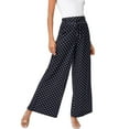 thumbnail image 1 of Women's Wide Leg Pants Casual Palazzo Summer Flowy Pants Elastic High Waist Lounge Drawstring Long, 1 of 5