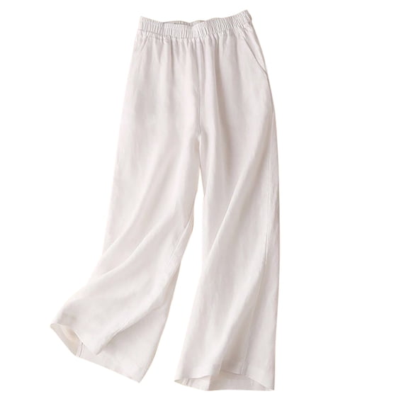 Women's Wide Leg Pants Cotton And Linen Solid Color Drape Casual Fashion Oversized Stretch Dress Casual Flowy Palazzo Pants Women