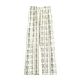 thumbnail image 1 of Women's Wide Leg Pants Floral Printed Casual Lounge Flowy Plus Size Pants Elastic Waisted Drawsting Pants (5XL, White 3), 1 of 3