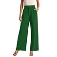 thumbnail image 1 of Women's Wide Leg Pants High Elastic Waisted in The Back Business Work Trousers Long Straight Suit Pants, 1 of 6