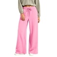 thumbnail image 1 of Women's Wide Leg Pants High Waisted Drawstring Elastic Waist Casual Loose Palazzo Solid Color Trousers with Pockets, 1 of 7