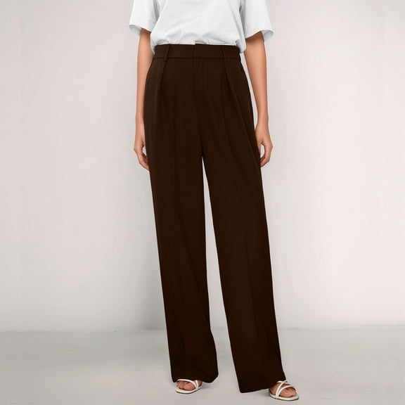 Women's Wide Leg Pants High Waisted Dress Work Pants Business Casual Pants With Pockets Casual Summer Pants for Women under 10 Sweat Pants Female Women Pants Casual plus Size Wide Legged Pant Yoga