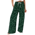thumbnail image 1 of Women's Wide Leg Pants Retro Printed Fashionable Drawstring Loose High Waisted Casual Wide Leg Stretch Dress Casual Flowy Palazzo Pants Women, 1 of 5