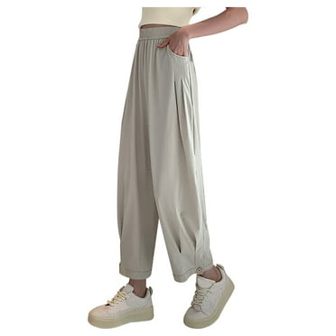 Women's Wide Leg Pants Straight Leg Pants Women Clothes Leg Workout Running Clothes For Women Sweatpants Women Women's Pants Ladies Petite Pants Women's Pants XL Beige