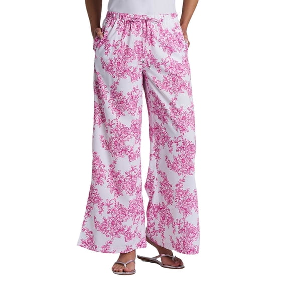 Women's Wide Leg Pants - UPF 50+ Sun Protection - Lynsu in Fuchsia Pink