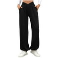 thumbnail image 1 of Women’s Wide Leg Pants with Pockets High Waist Loose Casual Trousers Business Work Casual Pants 2025, 1 of 6