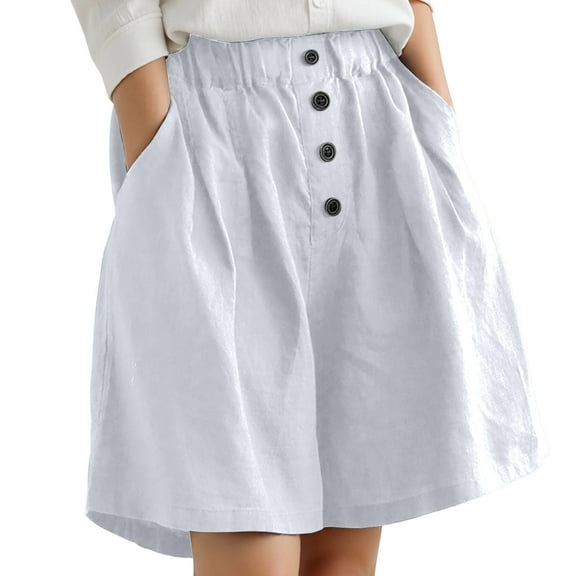 Women's Wide Leg Shorts Comfort Shorts Fashion Casual Shorts Loose Knee Length Short