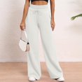 thumbnail image 1 of Women's Wide Leg Sweatpants Double Waisted Baggy Sweat Pants with Pockets, 1 of 6
