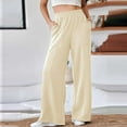 thumbnail image 1 of Women's Wide Leg Sweatpants Elastic High Waisted Long Pants Casual Loose Yoga Pants With Pockets Business Casual Pants for Women plus Tan Sweatpants Women plus Size Business Casual Pants for Women, 1 of 8