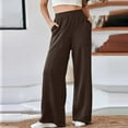 thumbnail image 1 of Women's Wide Leg Sweatpants Elastic High Waisted Long Pants Casual Loose Yoga Pants With Pockets Business Casual Pants for Women plus Tan Sweatpants Women plus Size Business Casual Pants for Women, 1 of 8