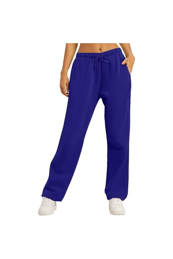 Women’s Wide Leg Sweatpants Flare Lightweight Baggy Straight Leg Pants Oversized Joggers Fall Fashion 2024 White