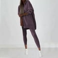 thumbnail image 1 of Women's Wide-Leg Two-Piece Set Round Neck Long Sleeved Shirt Casual Wide Leg Pants Two-piece Fashionable Set Breathable Lightweight Summer Outfit for Women, 1 of 5