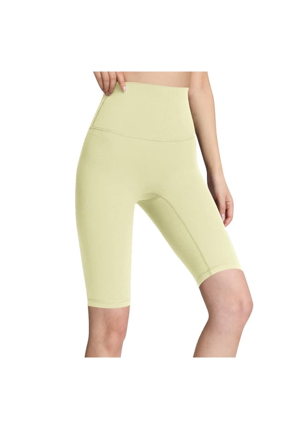 Women's Wide Leg Yoga Pants Fashion Solid Color High Waist Half Pants Running And Jogging