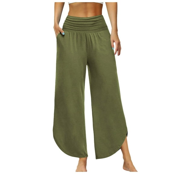 Women's Wide Leg Yoga Pants High Waisted Comfy Dance Sweatpants Loose Casual Soft Lounge Joggers for Women with Pockets
