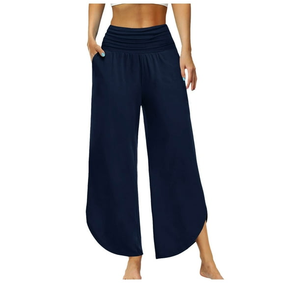 Women's Wide Leg Yoga Pants High Waisted Comfy Dance Sweatpants Loose Casual Soft Lounge Joggers for Women with Pockets