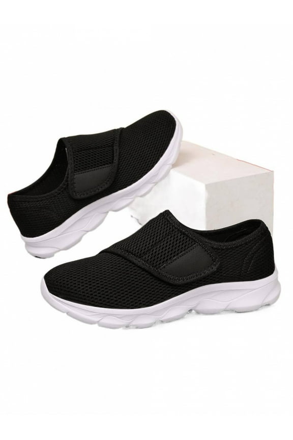 Women's Wide Shoes with Adjustable Lightweight for Diabetic Edema Plantar Fasciitis Bunions Arthritis Swollen Feet Air Cushion Bottom Fattening and Widening Elderly Shoes