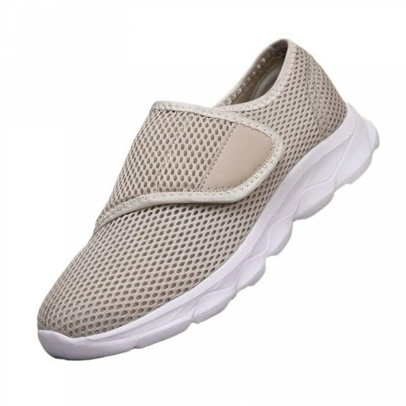 Women's Wide Shoes with Adjustable Lightweight for Diabetic Edema Plantar Fasciitis Bunions Arthritis Swollen Feet Air Cushion Bottom Fattening and Widening Elderly Shoes