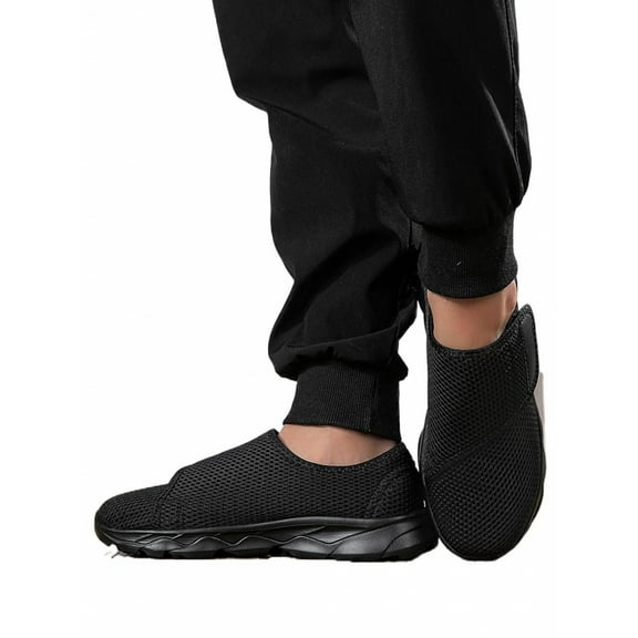 Women's Wide Shoes with Adjustable Lightweight for Diabetic Edema Plantar Fasciitis Bunions Arthritis Swollen Feet Air Cushion Bottom Fattening and Widening Elderly Shoes