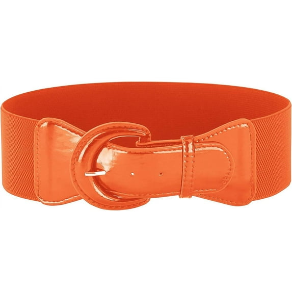 Women's Wide Stretchy Cinch Belt 3 Inch Vintage Chunky Buckle Belts S-XXXXL