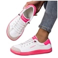 thumbnail image 1 of Women's Wide Toe Box Barefoot Shoes Arch Support Slip on Walking Shoes Comfortable Casual Loafers Standing All Day Lightweight Sneakers Red Size 6.5, 1 of 5