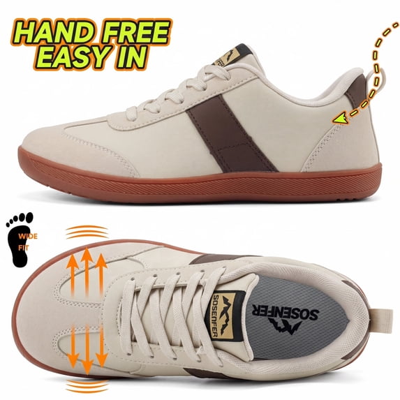 Sosenfer Barefoot Shoes for Women Wide Toe Box Ultra-Light Zero Drop Sneakers