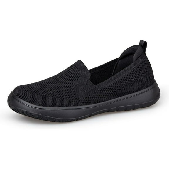 Women's Wide Toe Box Diabetic Shoes Non Slip Walking Breathable Knit Casual Loafer Shoes for Swollen Feet Edema Sensitive Feet Elderly