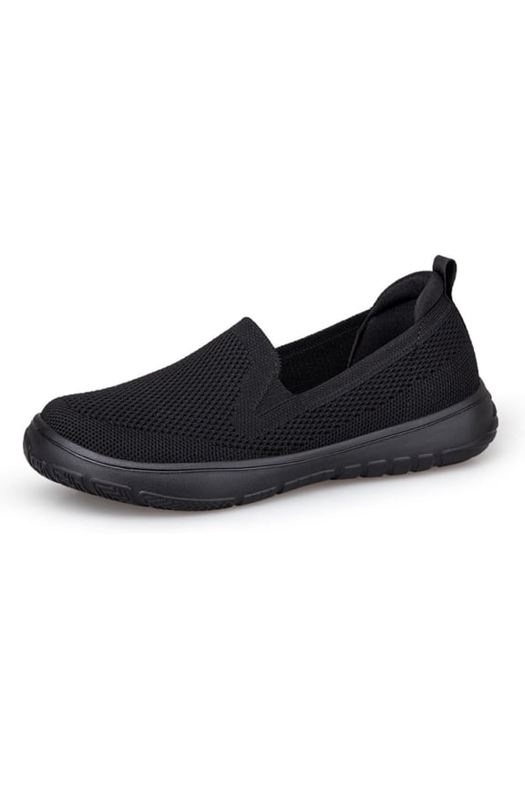 Women's Wide Toe Box Diabetic Shoes Non Slip Walking Breathable Knit Casual Loafer Shoes for Swollen Feet Edema Sensitive Feet Elderly