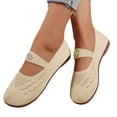 thumbnail image 1 of Women's Wide Toe Box Lightweight Walking Shoes Breathable Slip On Ballet Flat Shoe Mesh Slip On Loafers, 1 of 8