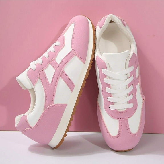 Women's Wide Toe Colorblock Slip-On Sneakers with Breathable Fabric Upper and Non-Slip Outsole for Walking, Tennis & Running