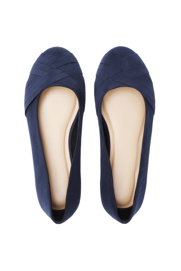 Women's Wide Width Ballet Flats - Casual Comfortable Round Toe Plus Size Flat Shoes