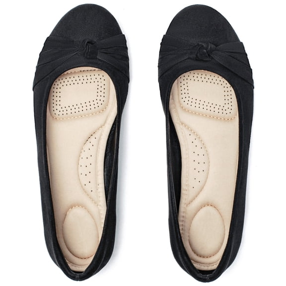 Women's Wide Width Ballet Flats - Round Toe Office Dressy Casual Shoes