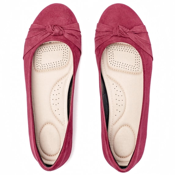 Women's Wide Width Ballet Flats - Round Toe Office Dressy Casual Shoes