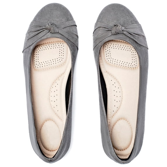 Women's Wide Width Ballet Flats - Round Toe Office Dressy Casual Shoes