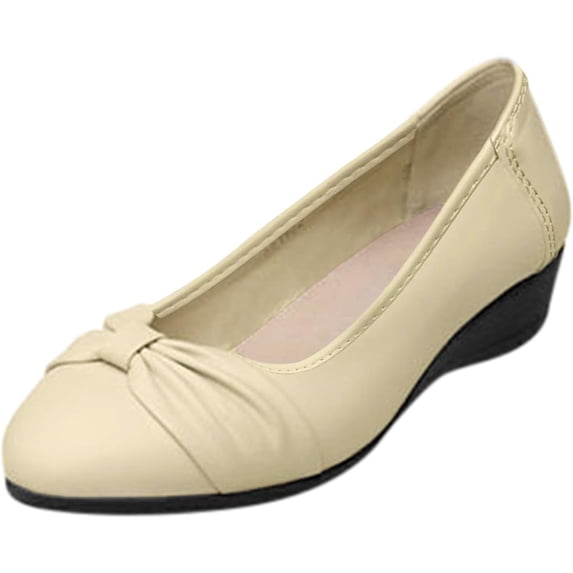 Women's Wide Width Dress Shoes - Low Heel Slip-On | Comfortable Walking Shoes