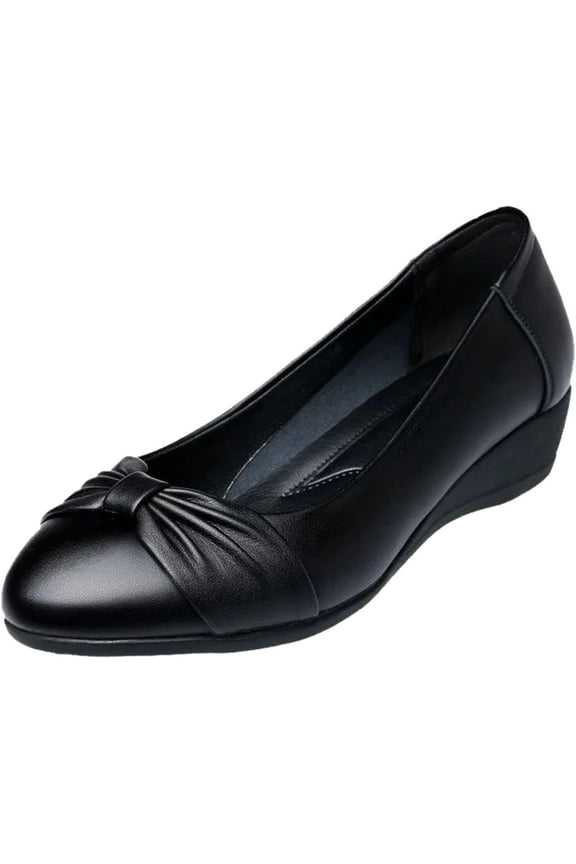 Women's Wide Width Dress Shoes - Low Heel Slip-On | Comfortable Walking Shoes