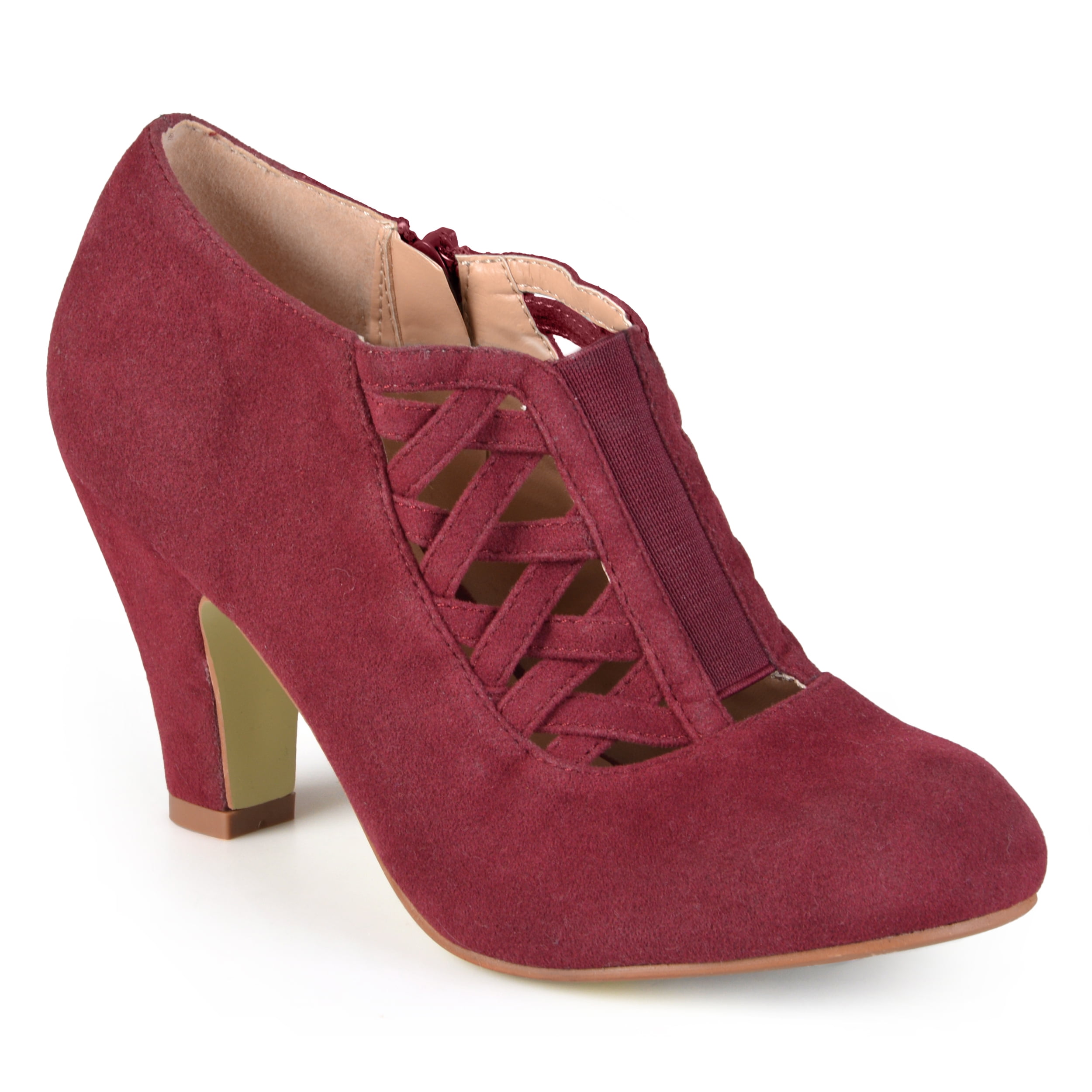 Wide width burgundy heels hotsell