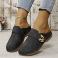thumbnail image 1 of Women's Wide Width Perforated Mules, Closed Toe Low Wedge Backless Clogs with Breathable Cutouts, Comfortable Casual Shoes for Spring & Summer, Multi-Color, 1 of 6