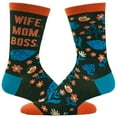 thumbnail image 1 of Women's Wife Mom Boss Socks Funny Mothers Day Gift for Awesome Mama Graphic Novelty Footwear, 1 of 8