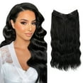 thumbnail image 1 of Women's Wig - Brown Wire Hair Extension, 20 Inch Synthetic Clip-In Wave Curly Hairpiece, Transparent Headband, Adjustable Size, For Easy Styling and Instant Volume Wedding, Halloween, Christmas,Seas, 1 of 8
