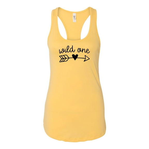Women's Wild One Ladies Fit Racerback Tank Top-Banana Cream-large
